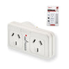 Sansai Left Hand Surge Protected Adaptor Double