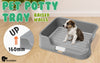 PS KOREA Grey Dog Pet Potty Tray Training Toilet Raised Walls T1