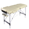 YES4HOMES 3 Fold Portable Aluminium Massage Table Massage Bed Beauty Therapy Beige