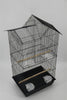 YES4PETS Medium Size Bird Cage Parrot Budgie Aviary with Perch - Black