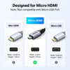 UGREEN 15516 8K Micro-HDMI to HDMI Cable 1M