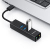 Simplecom CHN421 Aluminium USB-C to 3 Port USB HUB with Gigabit Ethernet Adapter Black