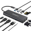 Simplecom CHN612 USB-C 12-in-1 Multiport Docking Station Dual HDMI + VGA Triple Display Gigabit LAN