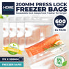 Home Master 600PCE Freezer Bags Press Lock Airtight Seal 17.5 x 20cm