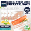 Home Master 360PCE Freezer Bags Press Lock Airtight Seal 27 x 28cm