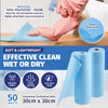 Xtra Kleen 600PCE Household Multi-Wipe/Cloth Rolls Absorbent Non-Abrasive 30cm