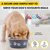 Pet Basic 24PCE Pet Bowls 13cm Stainless Steel Coloured With Paw Prints 350ml