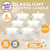 Perfect Scent 12PCE Fresh Daisies Scented Fragrant Candle Glass Holder 6.5cm