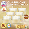 Perfect Scent 12PCE Vanilla Scented Fragrant Candle Glass Holder 6.5cm