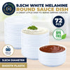 Home Master 72PCE Melamine Sauce Dishes Round Unbreakable Quality 9.5cm