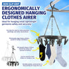 Xtra Kleen 12PCE Hanging Clothes Airer Rotating Portable Pegs Attached