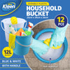 Xtra Kleen 12PCE 12L Household Bucket Multipurpose Stackable 25 x 29cm