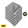 Handy Hardware 30PCE 130GSM Grey Tarpaulin UV Resistant Waterproof 1.8 x 2.4m