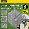 Handy Hardware 6PCE 130GSM Grey Tarpaulin UV Resistant Waterproof 3.6 x 6m