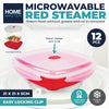 Home Master 12PCE Microwave Steamer Freezer Safe Lock Clip Non-Stick 21cm