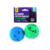 Pet Basic 48PCE Rubber Fetch Balls Durable Paw & Bone Printed 5.7cm