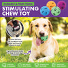 Pet Basic 48PCE Rubber Fetch Balls Durable Paw & Bone Printed 5.7cm