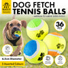 Pet Basic 36PCE Tennis Fetch Balls Paw Print Design Non Abrasive Felt 6.5cm