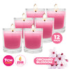 Perfect Scent 12PCE Orchard Blossom Scented Fragrant Candles Glass Holder 7cm