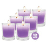 Perfect Scent 12PCE Lavender Scented Fragrant Candles In Glass Holders 7cm