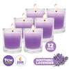 Perfect Scent 12PCE Lavender Scented Fragrant Candles In Glass Holders 7cm