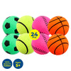 Party Central 24PCE Sports Stress Balls High Quality Rubber Soft Toy 6cm