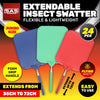 SAS Pest Control 24PCE Fly Swatter Extendable Design Foam Grip Handle 35-72cm