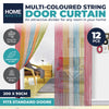 Home Master 12PCE String Curtains Door/Divider Multicolour Unique 200 x 90cm