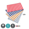 Home Master 24PCE Tablecloths Flannel Back Cheque Design Reusable 225cm