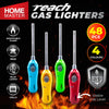 Home Master 48PCE Gas Lighters Refillable Adjustable Flame Safety Lock 26cm