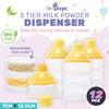 1st Steps 12PCE Formula Powder Dispenser 3 Tier Stackable 13.5 x 7cm