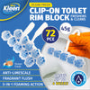 Xtra Kleen 72PCE 45g Toilet Rim Clip-On Deodoriser Foaming Action Ocean Fresh