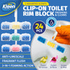 Xtra Kleen 24PCE 45g Toilet Rim Clip-On Deodoriser Foaming Assorted Scents