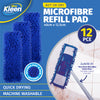 Xtra Kleen 12PCE Microfibre Replacement Mop Pads Machine Washable 12.5 x 40cm