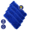 Xtra Kleen 12PCE Microfibre Replacement Mop Pads Machine Washable 12.5 x 40cm