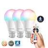 illuminex 6PCE 4.8W Bayonet Cap LED RGB/Warm White Globe Remote Controlled