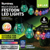 illuminex 6PCE Solar Festoon LED Lights Multicolour Weatherprooof 2 Mode 5.7m