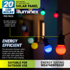 illuminex 6PCE Solar Festoon LED Lights Multicolour Weatherprooof 2 Mode 5.7m