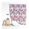 Home Master 12PCE PEVA Patterned Shower Curtain & Hooks Stylish Designs 178cm