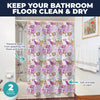 Home Master 12PCE PEVA Patterned Shower Curtain & Hooks Stylish Designs 178cm