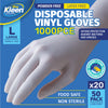 Xtra Kleen 1000PCE Disposable Gloves Latex & Powder Free Food Safe L Sizing