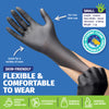 Xtra Kleen 1000PCE Disposable Nitrile Gloves Black Latex Powder Free Size S