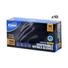 Xtra Kleen 1000PCE Disposable Nitrile Gloves Black Latex Powder Free Size M