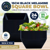 Home Master 24PCE Melamine Bowls Square Black Unbreakable BPA Free 7cm x 15cm