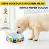 Pet Basic 48PCE Melamine Dog Bowls 310ml Quirky Cartoon Designs 18cm