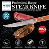 KIWI 12PCE Steak Knife Premium Professional Range Tempered Steel Blade 22.5cm