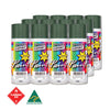 Australian Export 12PK 250gm Aerosol Spray Paint Cans [Colour: Brunswick Green]