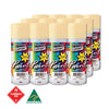 Australian Export 12PK 250gm Aerosol Spray Paint Cans [Colour: Ivory]