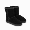 Ugg Boots Genuine Australian Sheepskin Unisex Short Classic Suede (Black, EU36)