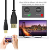 1.5M Micro HDMI to HDMI Adaptor Cable 1080P TV AV Adapter Audio Video Converter